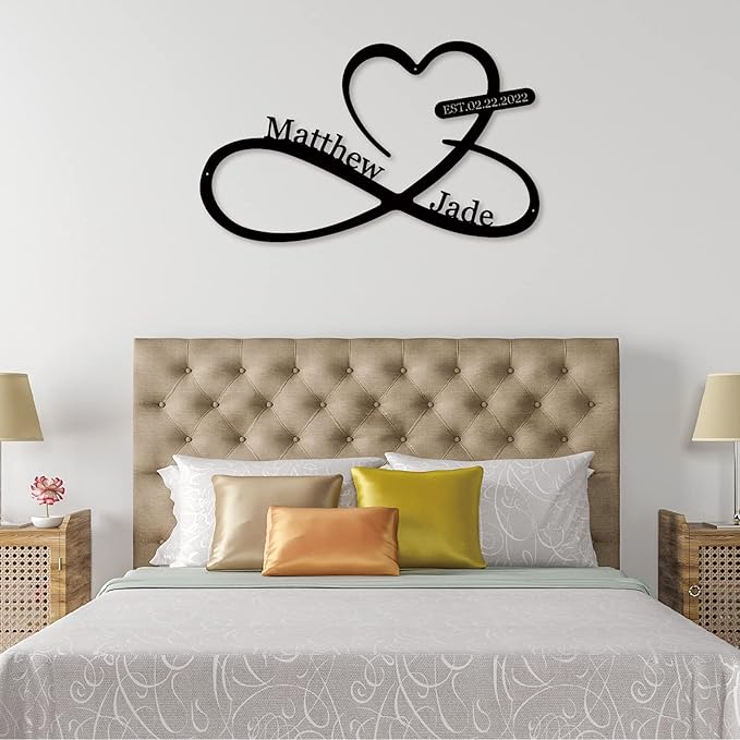 Infinity Heart Metal Wall Decor, Unique Infinity Heart Wall Decor Love Sign - Image 5