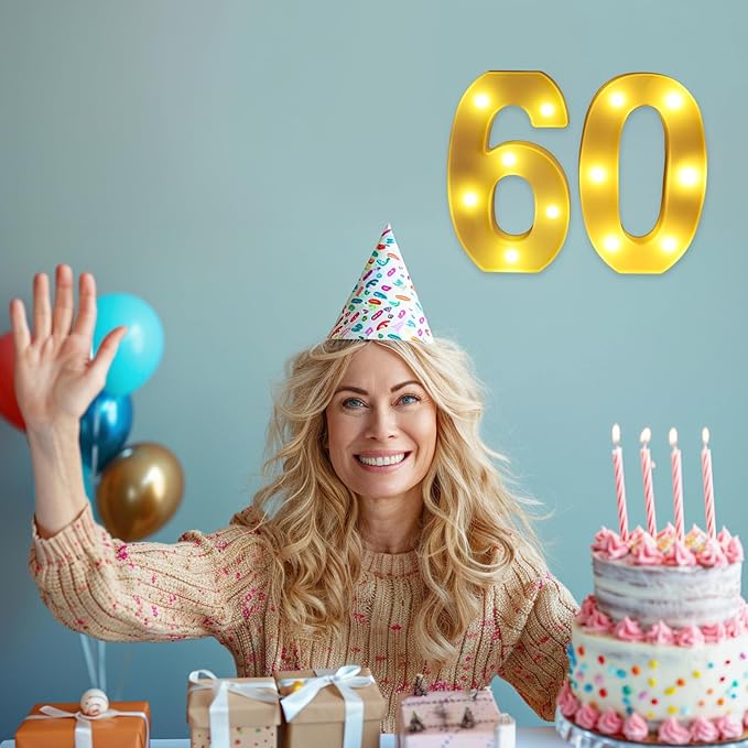 60th Birthday Decorations for Women Men, Happy 60 Birthday Decorations for - Image 4