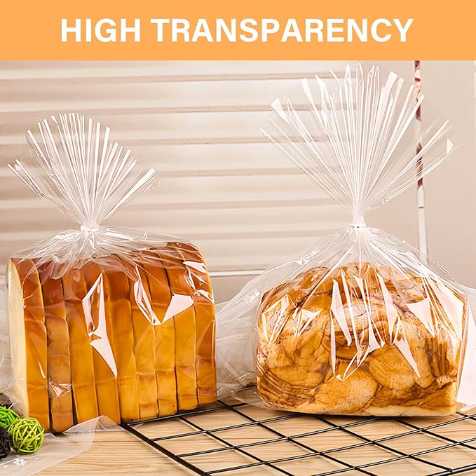 ZHEWTOEN 100 Pcs 8x11 Inch Clear Cellophane Treat Bags - Image 3