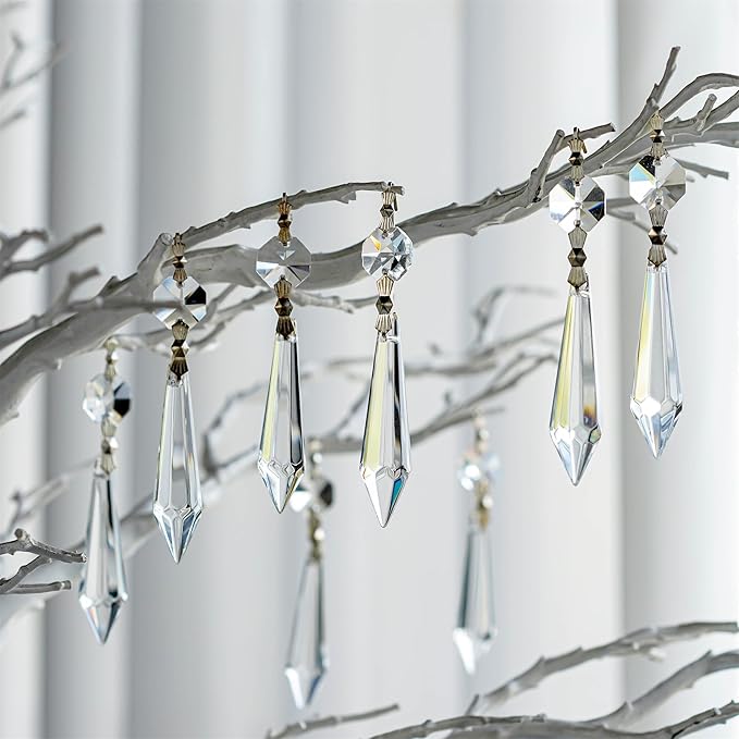 H&D HYALINE & DORA 20PCS 55mm Clear Chandelier Icicle Crystal Prisms Lamp - Image 3