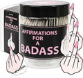Badass Affirmation Jar – 60 Daily Affirmation Cards, Middle Finger Gifts by KATINAT
