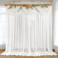10ft x 10ft Cream White Backdrop Curtains, Wrinkle-Free Sheer Chiffon Fabric by WishCare