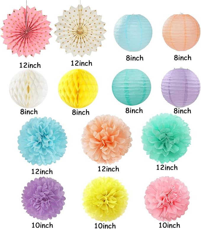 Pastel Rainbow Party Decorations Streamers - Image 3