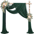 Emerald Green 4 Panels Wedding Arch Draping Fabric 20Ft Length x 28" Width Arch by Sunnyline