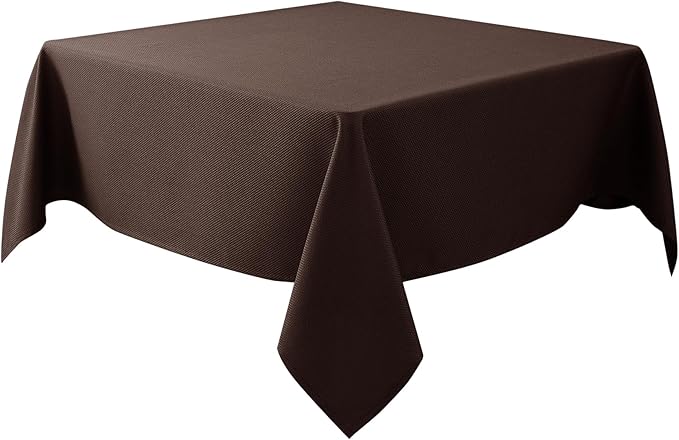 Biscaynebay Textured Fabric Square Tablecloth 70x70 Inch, Wedding and Parties by Biscaynebay