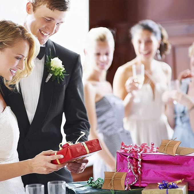 Kraft Paper Pillow Candy Box, Foldable Gift Box - Image 5