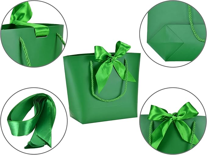 HUAPRINT Gift Bags with Handles, 7.48×3.54×7.9 inches, Party Favor Bags with - Image 4
