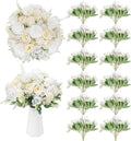12 Packs Peonies Artificial Flowers, Silk Artificial Peonies Flowers Fake Peony by GOSTADY