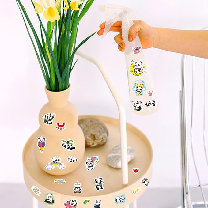 Cute Panda Stickers Cool Funny Panda Adhesive Waterproof Stickers 665 Counts - Image 5