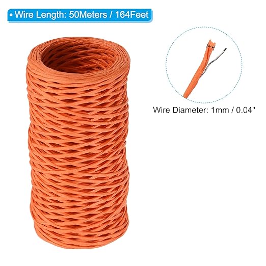PATIKIL 164 Feet Floral Bind Wire Wrap Twine, 1mm Florist Wire Iron Wire Paper - Image 2