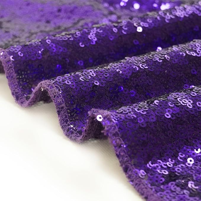 Eternal Beauty Purple Sequin Backdrop, 6x8 Ft Halloween Glitter Background - Image 8