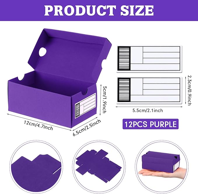 12 Sets Mini Shoe Gifts Boxes for Party Favors 4.7 x 2.5 x 2 Inch Sports Mini - Image 2