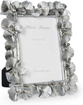 Cuspin 4x6 Silver Picture Frame, Vintage Silver Ornate Leaf Textured by Cuspin