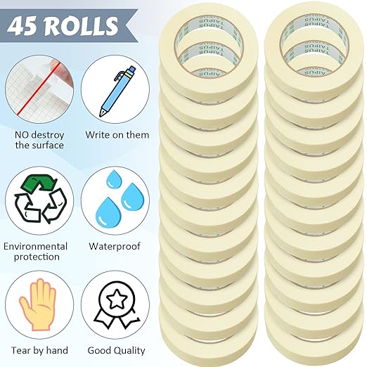 Masking Tape Bulk General Purpose Masking Painting Tape 55 Yards - Image 3