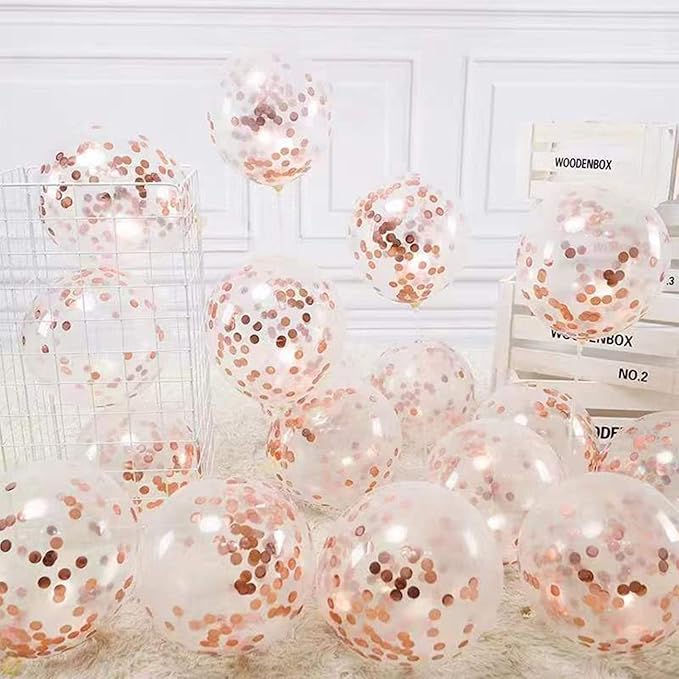 Rose Gold Round Foil Confetti-Metallic Table Confetti - Image 5