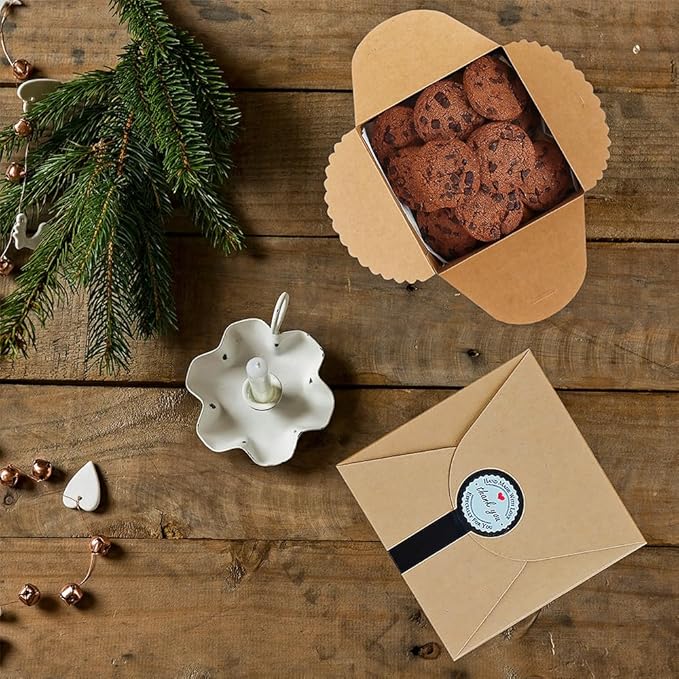 Brown Gift Box with Stickers, 10 Pack Small Cute Boxes - Image 8