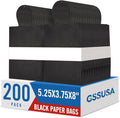 GSSUSA 200 Pack Black Paper Gift Bags 5.25x3.75x8'', Merchandise by GSSUSA