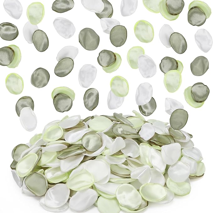 Suream 600 Pieces Rose Petals for Decoration, Avocado Green Scatter Petals for by Suream