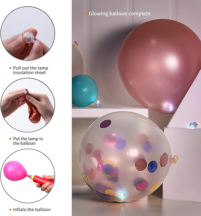 Aogist 100pcs Warm White Balloon Light, Long Standby Time Waterproof Mini Ball - Image 6