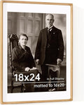 18x24 Frames USA-Sourced Natural Oak Wood Solid Wood Photo Frame Handcrafted by Dreamland