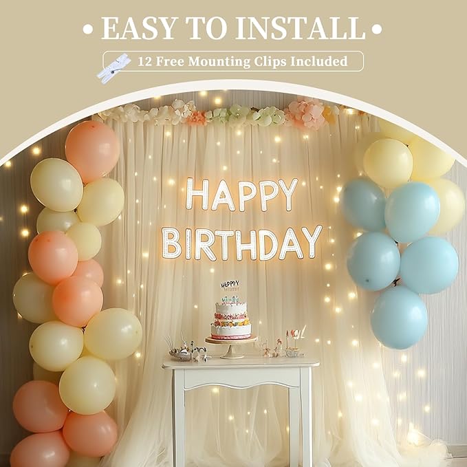 10x10ft Ivory Tulle Backdrop Curtain - Image 7