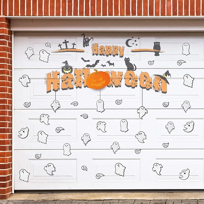 Chinco 36 Pcs Halloween Ghost Car Magnets Reflective Ghost Boo Refrigerator - Image 4