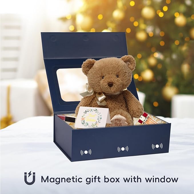 Blue Large Gift Boxes with Window, 13.5"x9"x4.3" Bridesmaid Boxe - Image 6