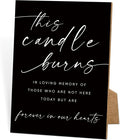 Funeral Sign, 8x11 Black Minimalist Style Loss of Loved One Memorial Sign by TCJIU