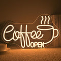 Ineonlife Coffee Open Neon Sign Light Up by ineonlife