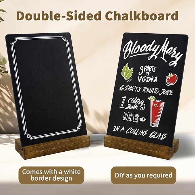 6 Pack Small Chalkboard Signs - Image 3