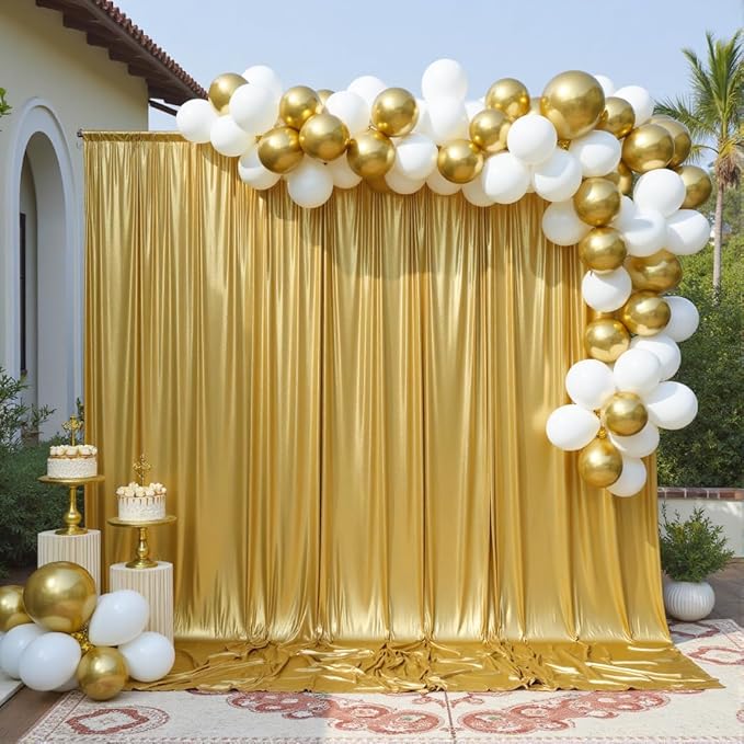 30ft x 10ft Gold Sequin Backdrop Curtain - Image 6