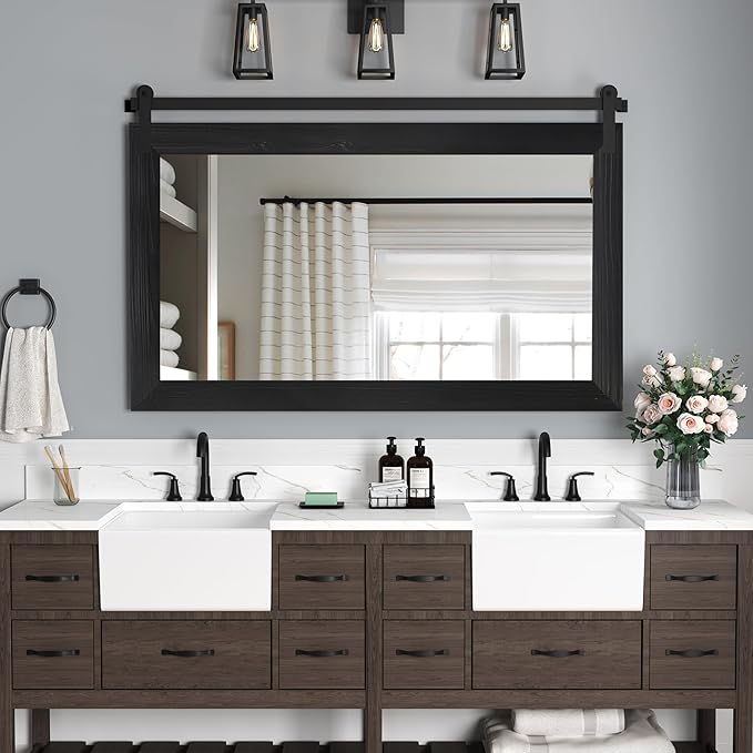 COGOOD Farmhouse Barn Door Mirror - Image 3