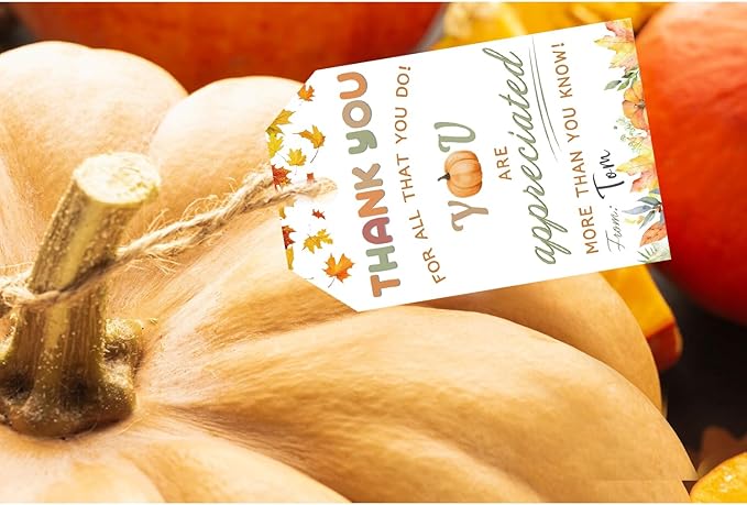 50pcs Thanksgiving Thank You Gift Tags, Friendsgiving Favor Tags - Image 5