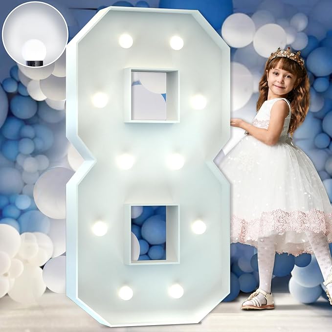 Marquee Numbers 4 Feet Tall Big Light Up Numbers 8th 18th 80th Happy Birthday by Letsmakeitimpressive