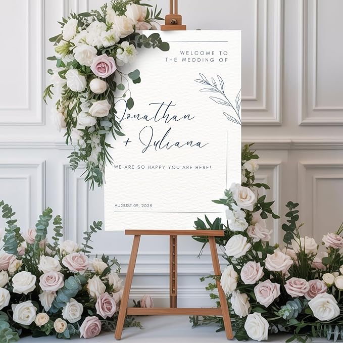 Custom Wedding Welcome Sign for Bridal Party, Engagement, Personalized Welcome by GiantBigHands