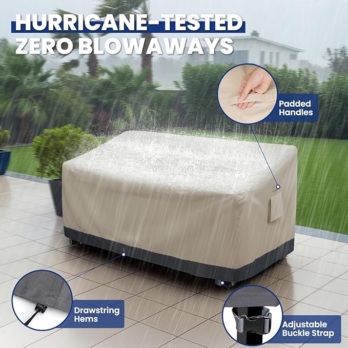 Extra Heavy Duty 2 Seater Outdoor Couch Cover Waterproof Up to 8000pa, Patio - Image 5