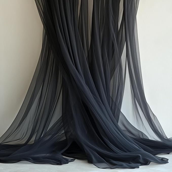 Black Tulle Backdrop Curtain - Image 5