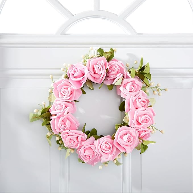 Juvale Pink Roses Artificial Flowers - Image 7