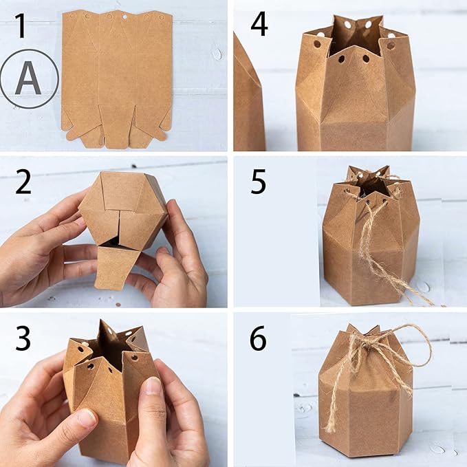 Zontween 50 Pack Hexagon Paper Box - Image 3