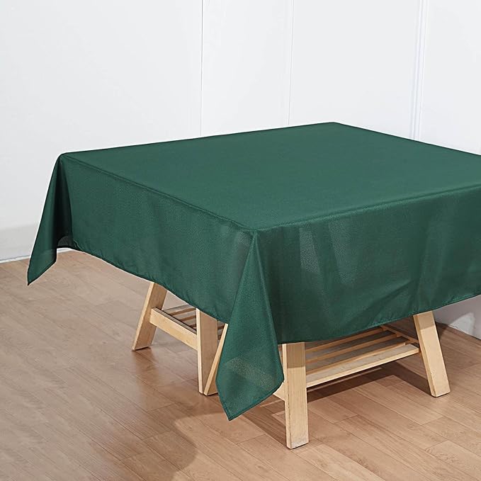 Efavormart 70" Square Linens Hunter Emerald Green Wholesale Linens Polyester - Image 6