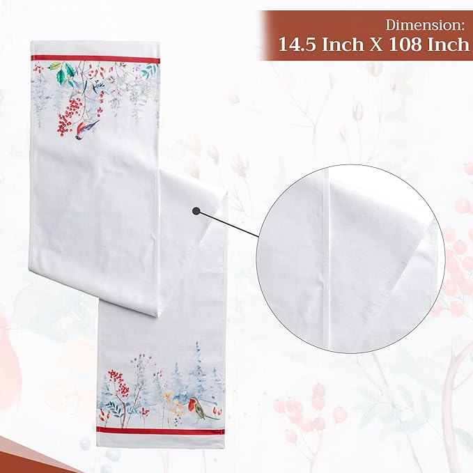 Maison d' Hermine Table Runner 100% Cotton Double Layer Table Runners 108 - Image 4