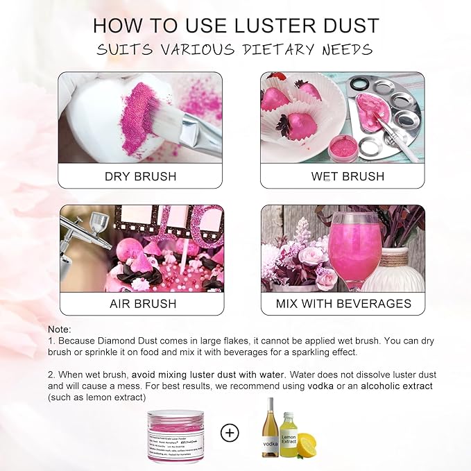 HomeHere Edible Luster Dust Food-Grade Glimmer Powder Glitter - Image 4