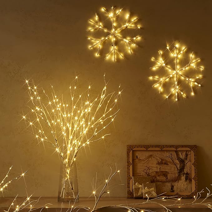 Fudios Snowflake Lights Warm White Battery Operated - Image 4