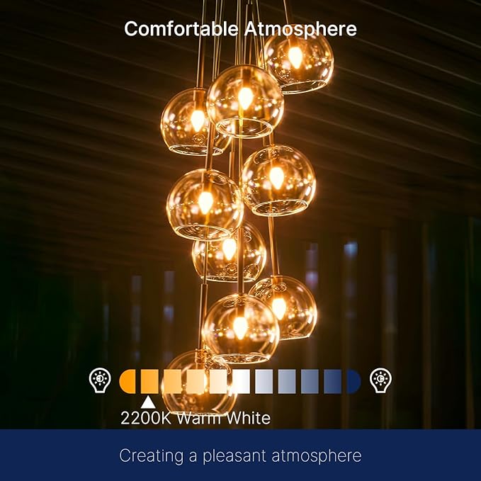 FLSNT Amber LED Candelabra Light Bulbs 40W Equivalent, B11 E12 LED Chandelier - Image 6