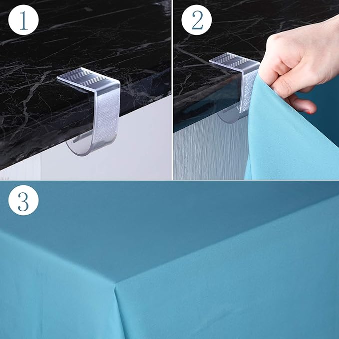 Boao 50 Packs Table Skirt Cover Clips Plastic Tablecloth Clips - Image 6