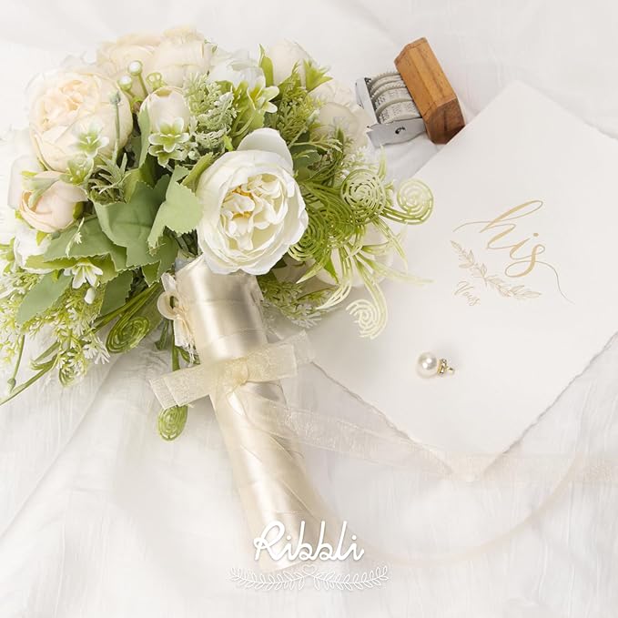 Ribbli Cream Organza Ribbon, 1 Inches x Continuous 50 Yard, Cream Sheer Ribbon - Image 3