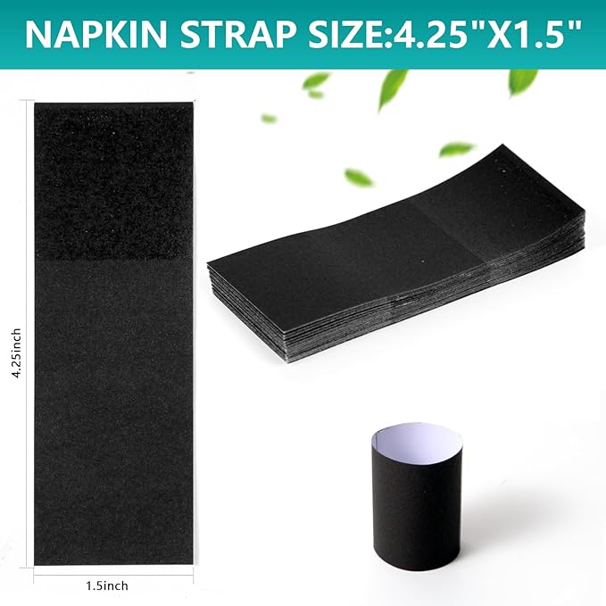 Paper Napkin Bands, Napkin Rings Self Adhesive - Image 2
