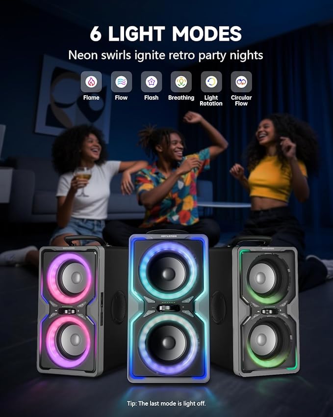 Hotlemon Large Bluetooth Speaker: 240W Peak Powerful Loud Sound - Image 6