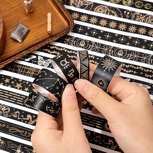 36 Rolls Glow-in-The-Dark Starry Washi Tape Set - Image 6