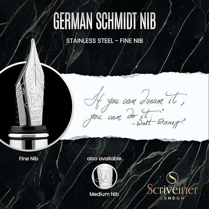Scriveiner Black Green Fountain Pen - Image 5